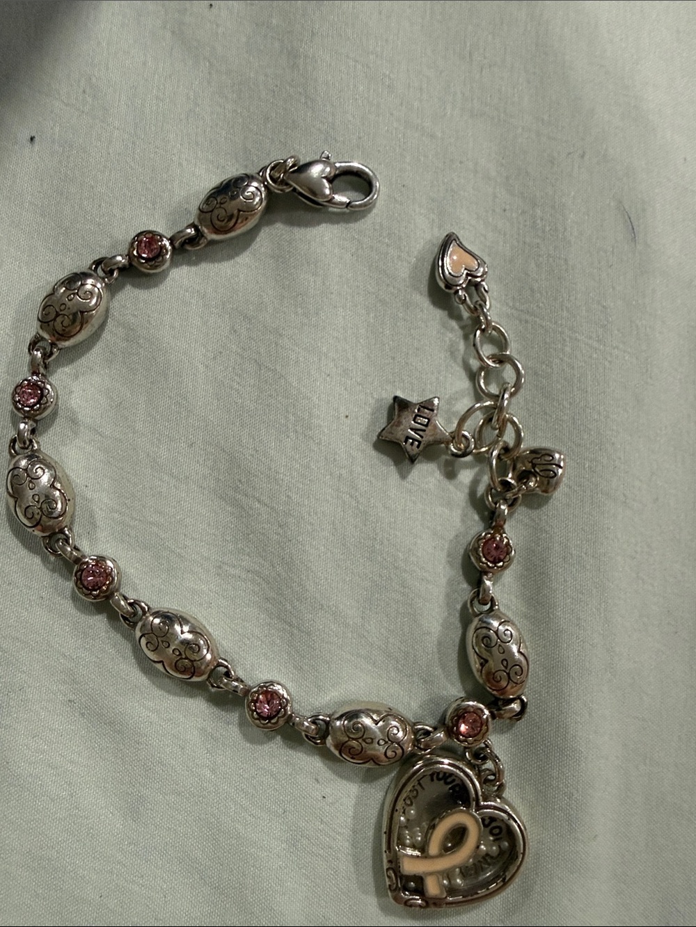 Brighton 2004 Power of Pink Breast Cancer Awareness Swarovski Crystal Bracelet